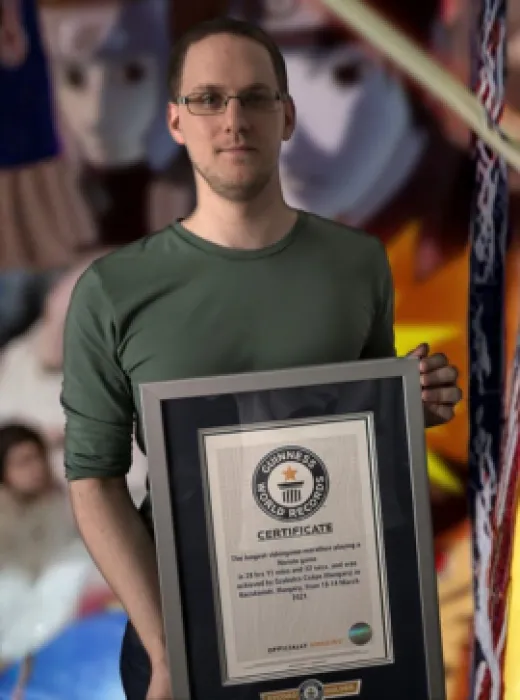 Magyar világrekord a játékgépen: Csépe Szabolcs új csúcsot állított fel folyamatos játékból